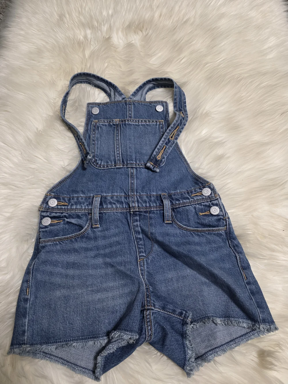 Old Navy Blue Denim Shortall Overalls for Kids